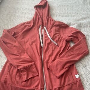 Vuori Coral Hoodie with Front Pocket and Logo Patch